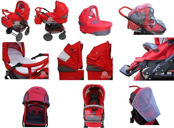 Anmar Duo Kolica Marsel Red - dodatni pogled