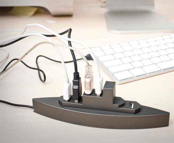 Kikkerland USB razvodnik - brod US007 - dodatni pogled