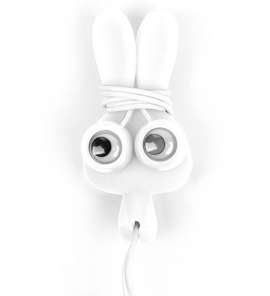 Kikkerland Slušalice beli zeka US17-w - dodatni pogled