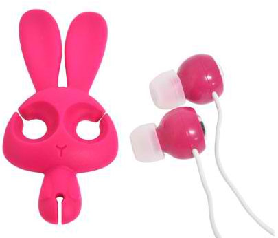Kikkerland Slušalice roze zeka US17-pk - dodatni pogled