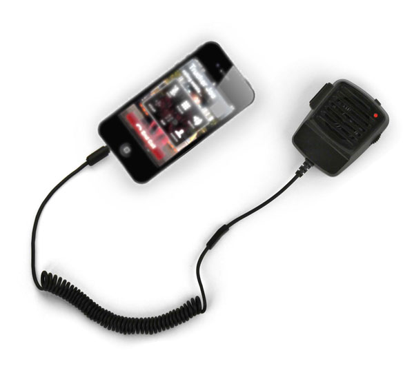 Slušalica Kikkerland Walkie Talkie za telefon crni US46 - dodatni pogled