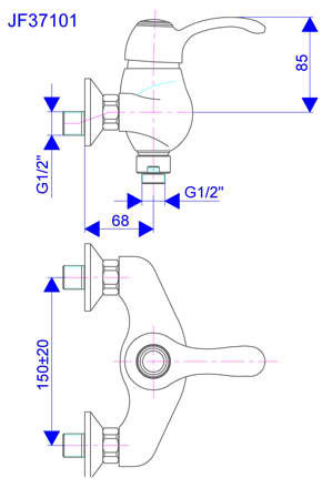 Rosan Jaffar baterija za tuš kadu sa ručnim tušem JF37101 - dodatni pogled