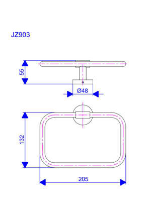 Rosan Zerro držač peškira u obliku prstena JZ903 - dodatni pogled