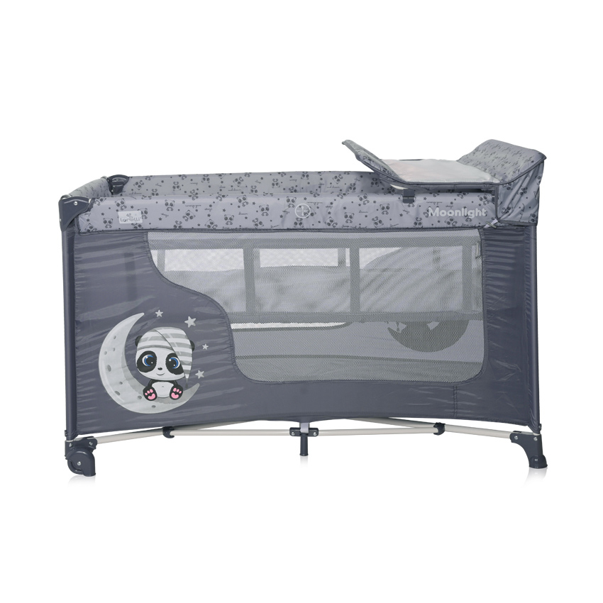 Lorelli Prenosivi krevetac za bebe Moonlight 2 nivoa Cool grey pandas 10080412362 - dodatni pogled