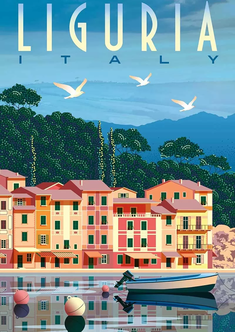 Puzzle 1000 delova Razglednica iz Ligurije Ravensburger 12001233
