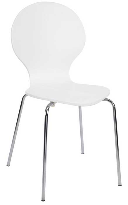 Četiri trpezarijske stolice Daria hrom/bela - dodatni pogled