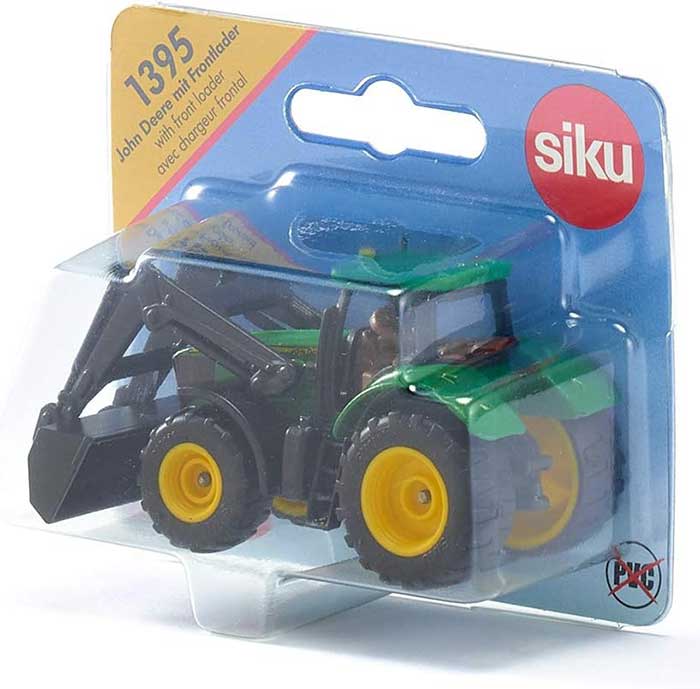 SIKU Igračka Traktor John Deere 6215R sa utovarivačem 1395 - dodatni pogled