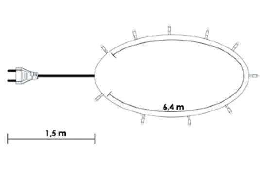 Novogodišnje sijaličice - lampice 80 LED višebojne KDL 085 - dodatni pogled