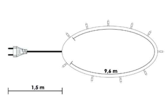Novogodišnje sijaličice - lampice 120 LED hladno bela KDL 122 - dodatni pogled