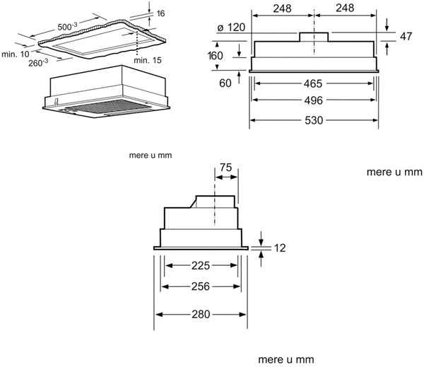 Bosch ugradni aspirator DHL 535C - dodatni pogled