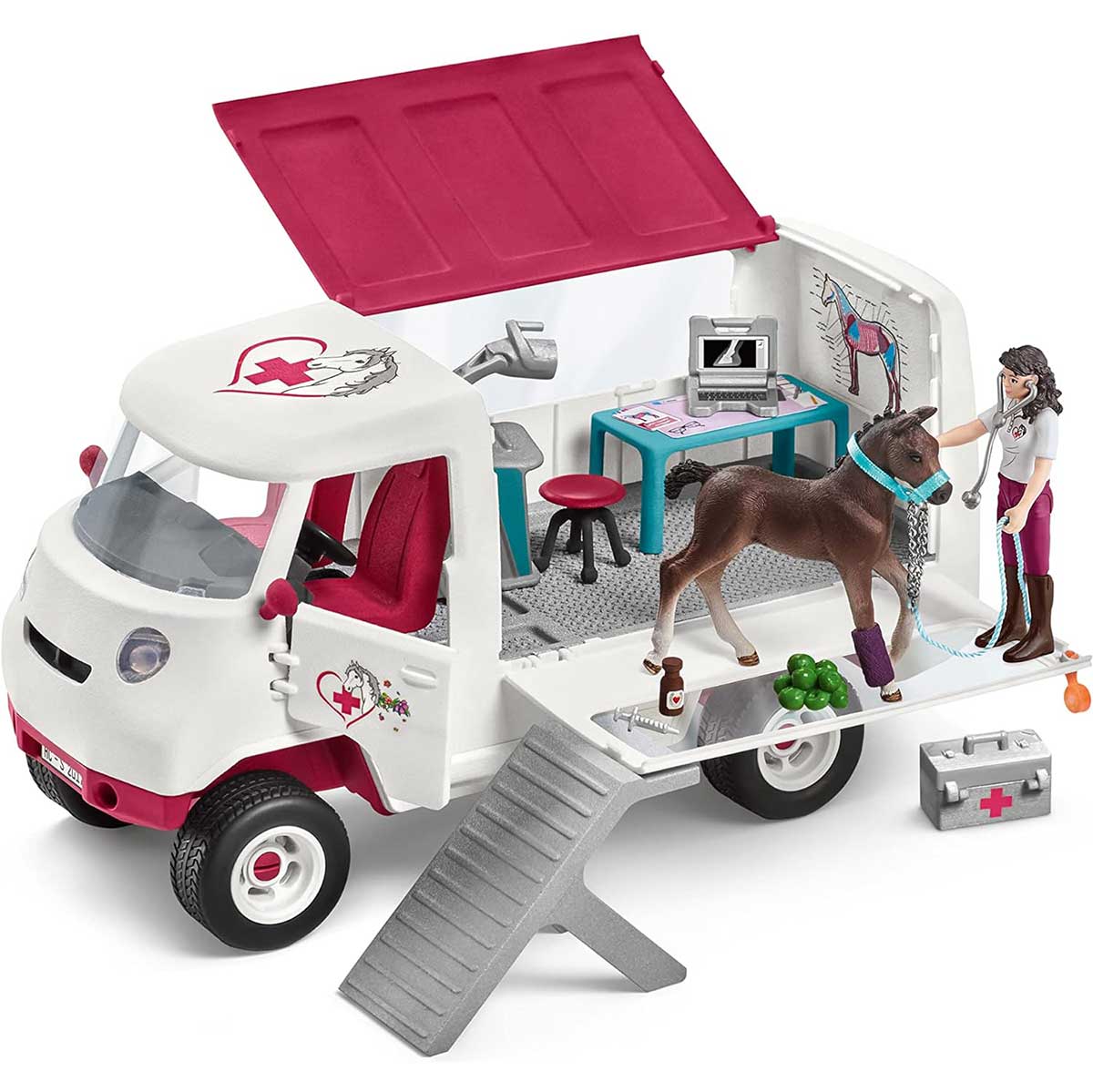 Schleich® Horse Club figure Veterinarski kombi sa veterinarkom i ždrebetom 42439 - dodatni pogled