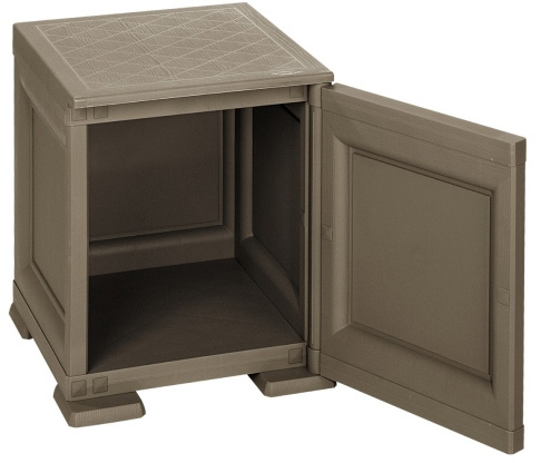 PVC Noćni Ormarić Colonnina Sa Reljefnim Vratima Tamno Sivi 8085563909 - dodatni pogled