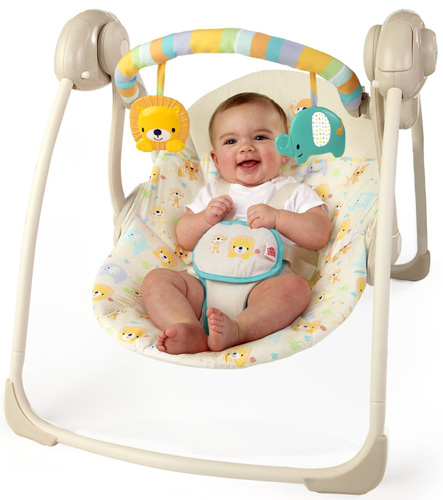 Ljuljaška za bebu KidsII Bright Starts Dots-n-Spots Safari - dodatni pogled