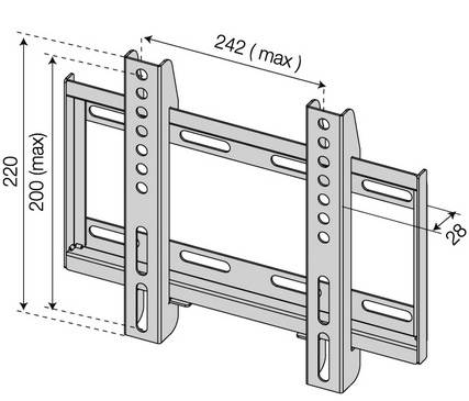 Zidni nosač za televizore do 37 inča LCDH250 - dodatni pogled