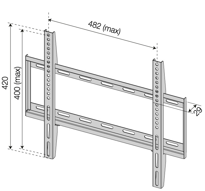 Zidni nosač za televizore do 50 inča LCDH450 - dodatni pogled
