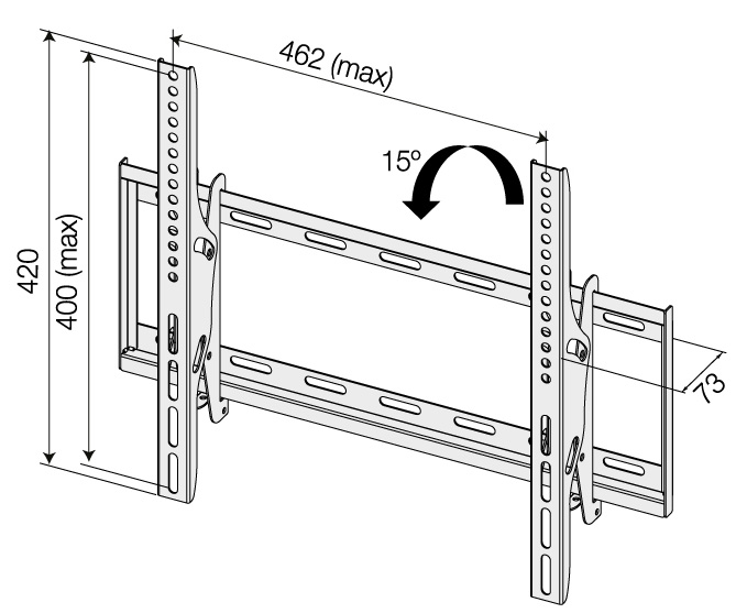 Zidni nosač za televizore do 50 inča LCDH451 - dodatni pogled