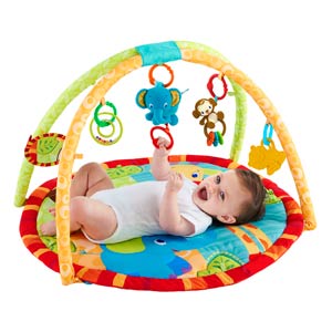 Bright Starts Bebi aktiviti gimnastika za igru Gužva u džungli - dodatni pogled