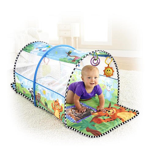Bright Starts - Baby Einstein 2u1 Bebi aktiviti gimnastika I tunel Safari avanture - dodatni pogled
