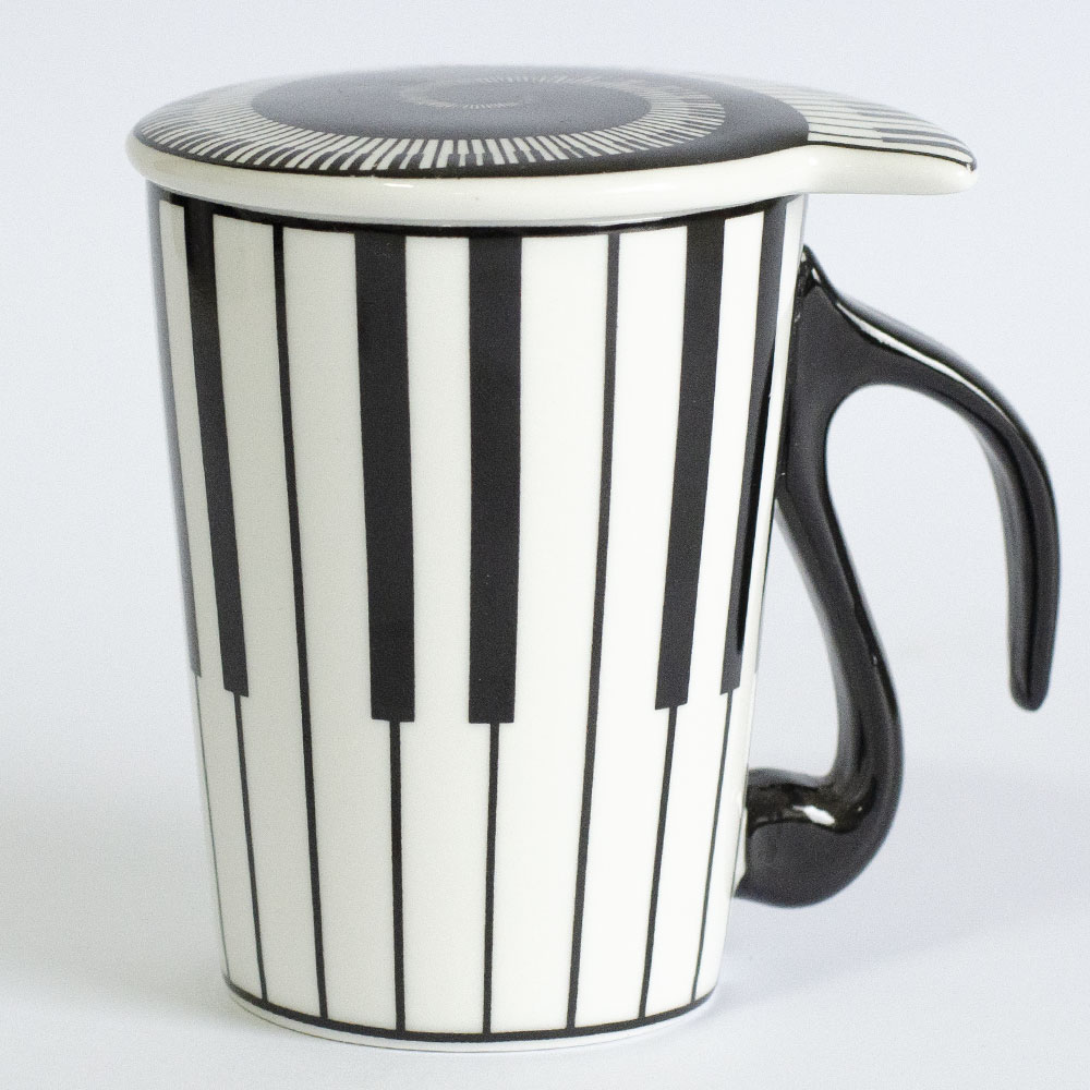 Porcelanska šolja sa poklopcem 250ml Piano - dodatni pogled