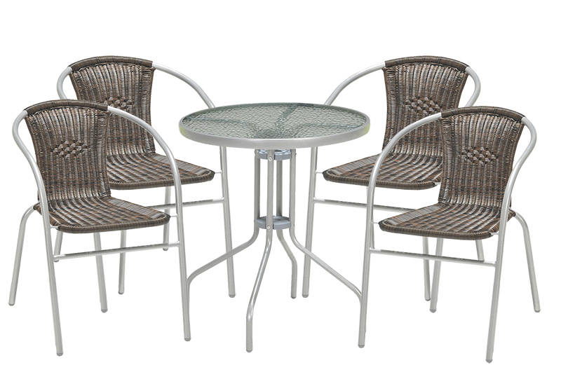 Garnitura od Ratana PE - 4 Stolice + Sto Adria - dodatni pogled