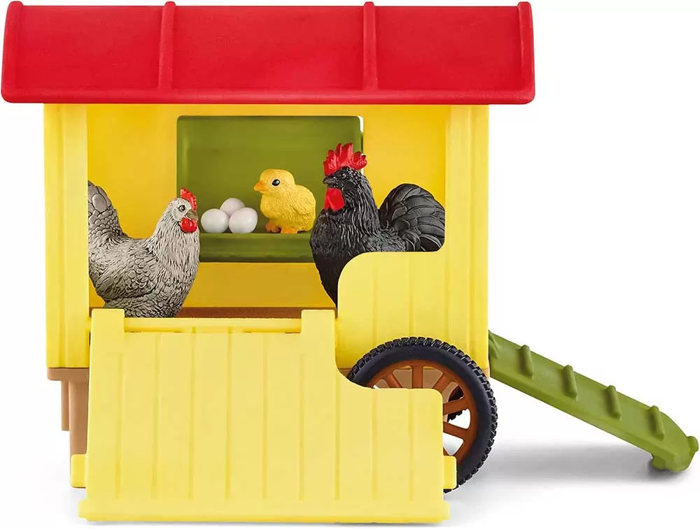 Schleich® Figure Domaće životinje Pokretni kokošinjac i kokoške 42572