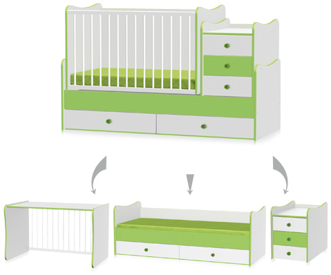 Lorelli Drveni krevetac za bebu Maxi Plus Cherry - dodatni pogled