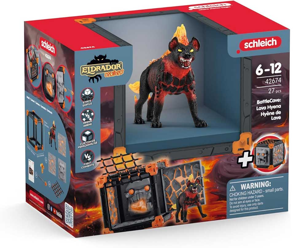 Schleich® Eldrador figurice Borbeni kavez i vatrena hijena 42674 - dodatni pogled