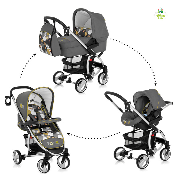 Hauck Trio Sistem - Kolica sa nosiljkom i autosedištem Malibu Pooh Spring 5050058 - dodatni pogled