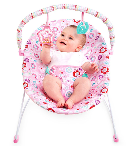 Bright Starts Ležaljka sa vibracijom za bebe - baby bouncer Bouquet Surprise - dodatni pogled