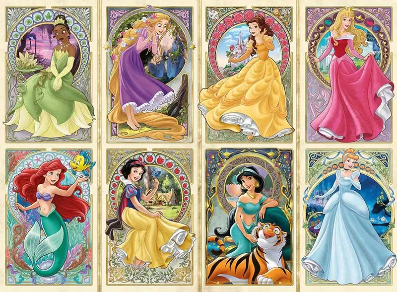 Puzzle 1000 delova Disney Princess Art Nouveau Ravensburger 12000497