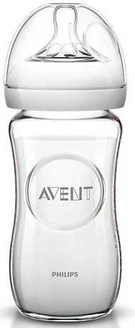 Avent Staklena flašica Natural 240ml sa cuclom sa sporim protokom 1m+ - dodatni pogled