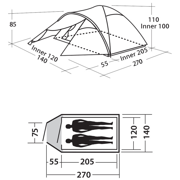 Šator Easy Camp Quasar 200 teget 120113 - dodatni pogled