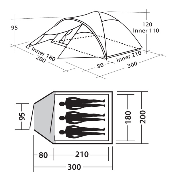 Šator Easy Camp Quasar 300 teget 120114 - dodatni pogled