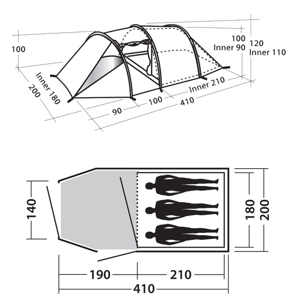 Šator Easy Camp Spirit 300 120122 - dodatni pogled