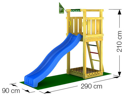 Platforma sa Toboganom Jungle Gym Tower - dodatni pogled