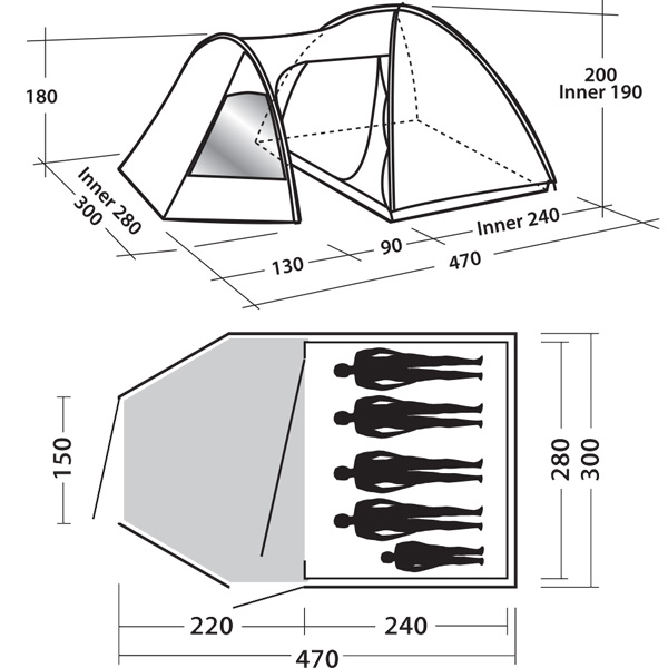 Šator Easy Camp Eclipse 500 120117 - dodatni pogled