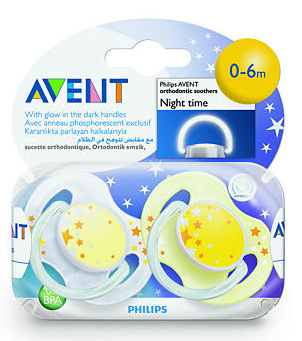 Avent Noćna svetleća cucla varalica 0-6 meseci 2kom - dodatni pogled
