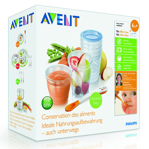 Avent Set 20 kom. čašica za hranjenje i čuvanje hrane - dodatni pogled