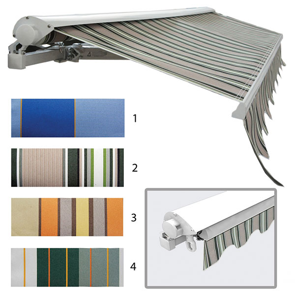 Tenda za terasu i dvorište 3x2 m polukaseta Poliester Aluminijum 32-364 - dodatni pogled