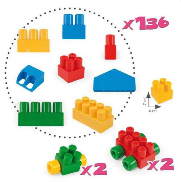 Kocke u kutiji 140 delova Wader 41570 - dodatni pogled