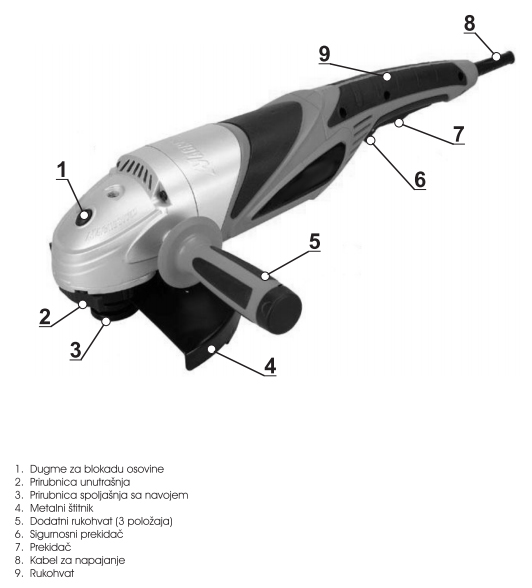 Brusilica 230mm GP-WS 2450 GREEN POWER 72024500 - dodatni pogled