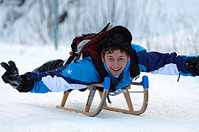 Klasične drvene sanke 110 cm (993040) - dodatni pogled