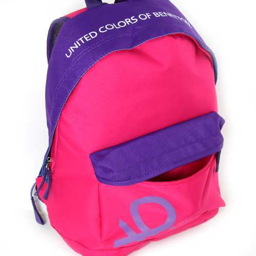 Benetton Ðački ranac Basic pink 605937 - dodatni pogled