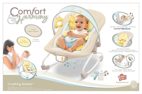 Comfort n Harmony by Bright Starts Ležaljka sa melodijama i vibracijom Snuggle Duckling - dodatni pogled