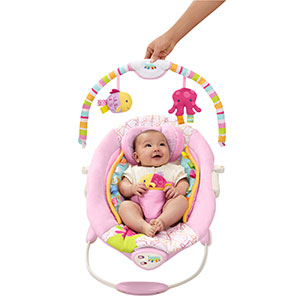 Taggies by Bright Starts Nežna bebi ležaljka sa vibracijom Ružičaste Lepršave Ribice - dodatni pogled