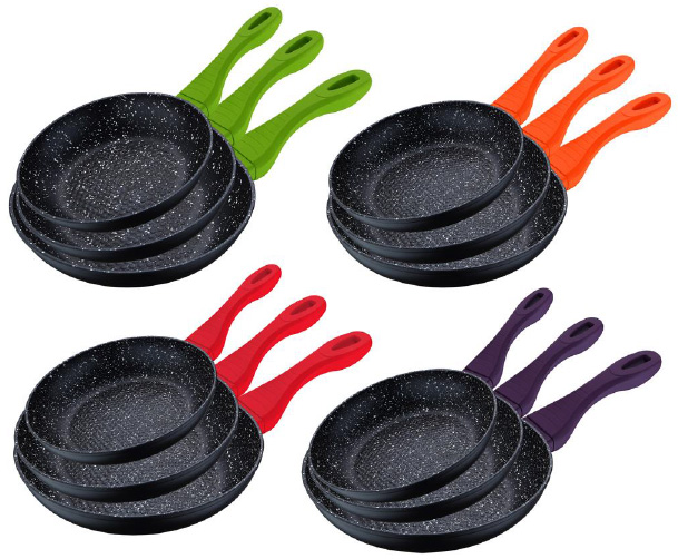 Bergner Tiganji sa mermernom oblogom - Set od 3 kom Renberg purple RB-1124-P - dodatni pogled