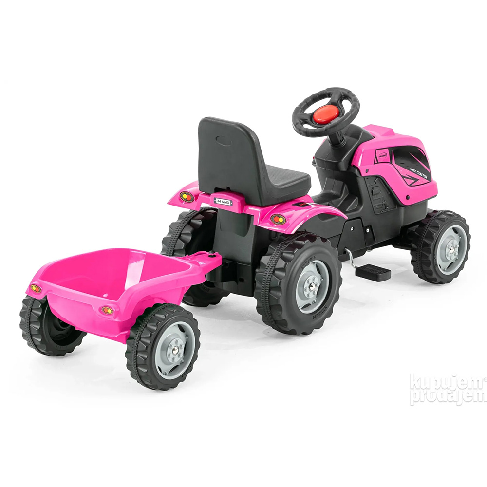 Dečiji traktor na pedale MMX Roze - dodatni pogled