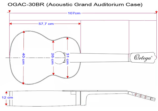 Kofer za klasičnu gitaru Ortega OGAC-30BR - dodatni pogled