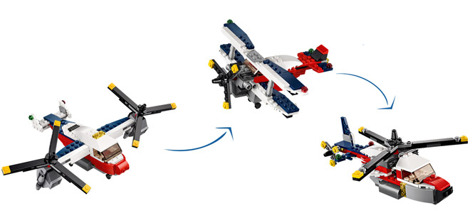 LEGO® Creator kocke 3u1 letelica Twinblade Adventures LE31020 - dodatni pogled