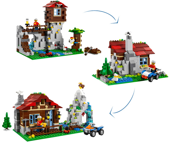 LEGO® Creator kocke 3u1 planinska kućica Mountain Hut LE31025 - dodatni pogled